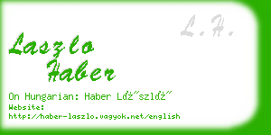 laszlo haber business card